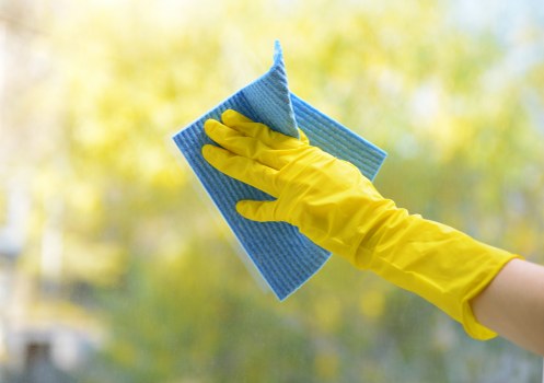 Barnes cleaner performing detailed kitchen cleaning