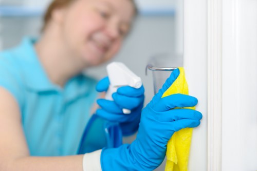 Kitchen deep cleaning during end of tenancy cleaning in Barnes