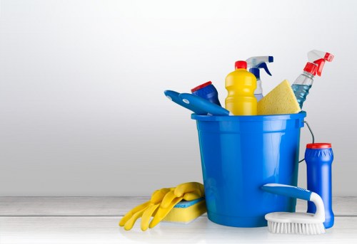 Experienced cleaners in Barnes working in a tidy living room