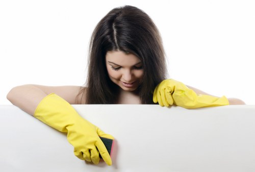 Bathroom cleaning in Barnes with sparkling tiles and fixtures